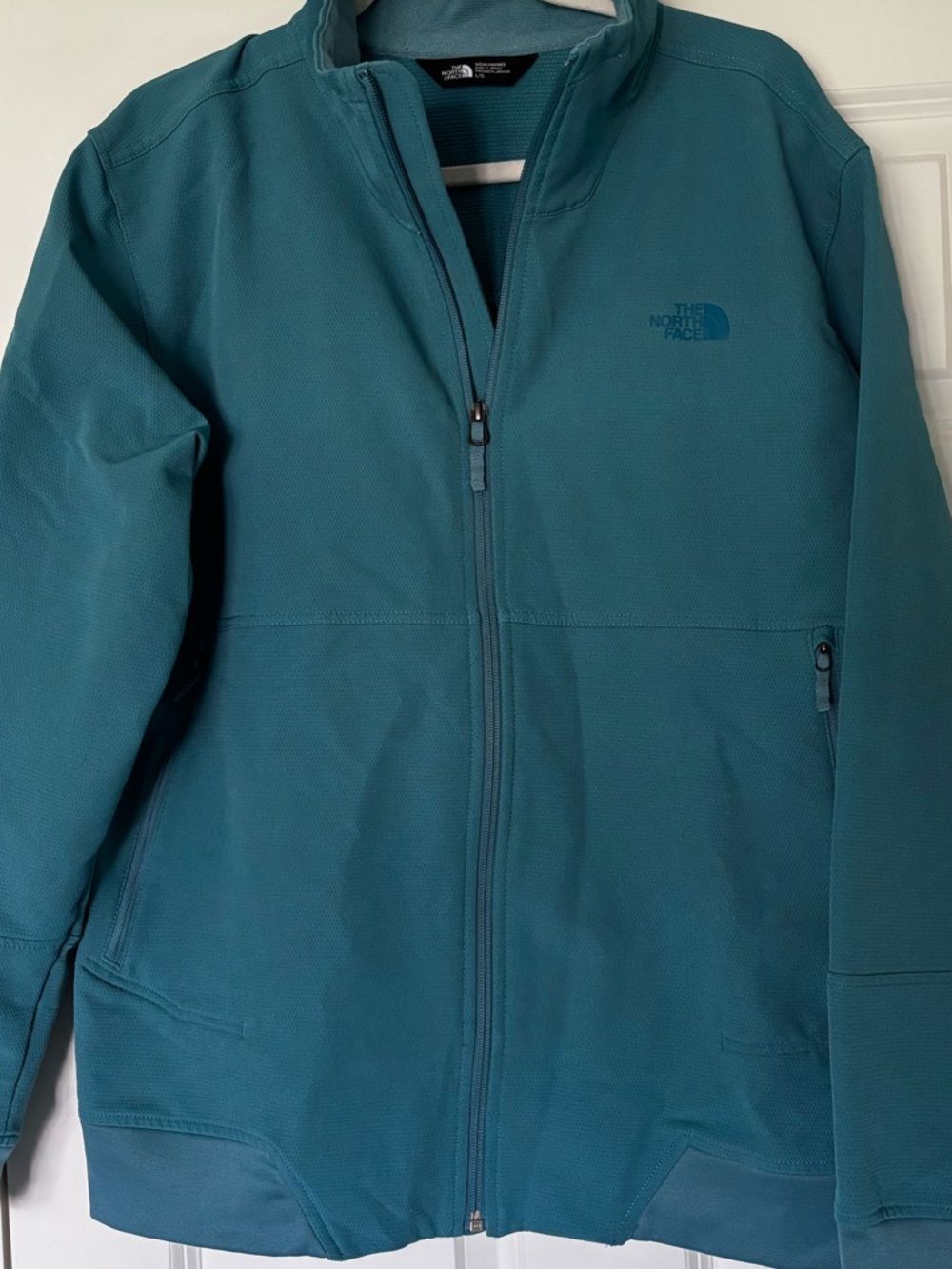 The North Face Teal Zip-Front Softshell Jacket